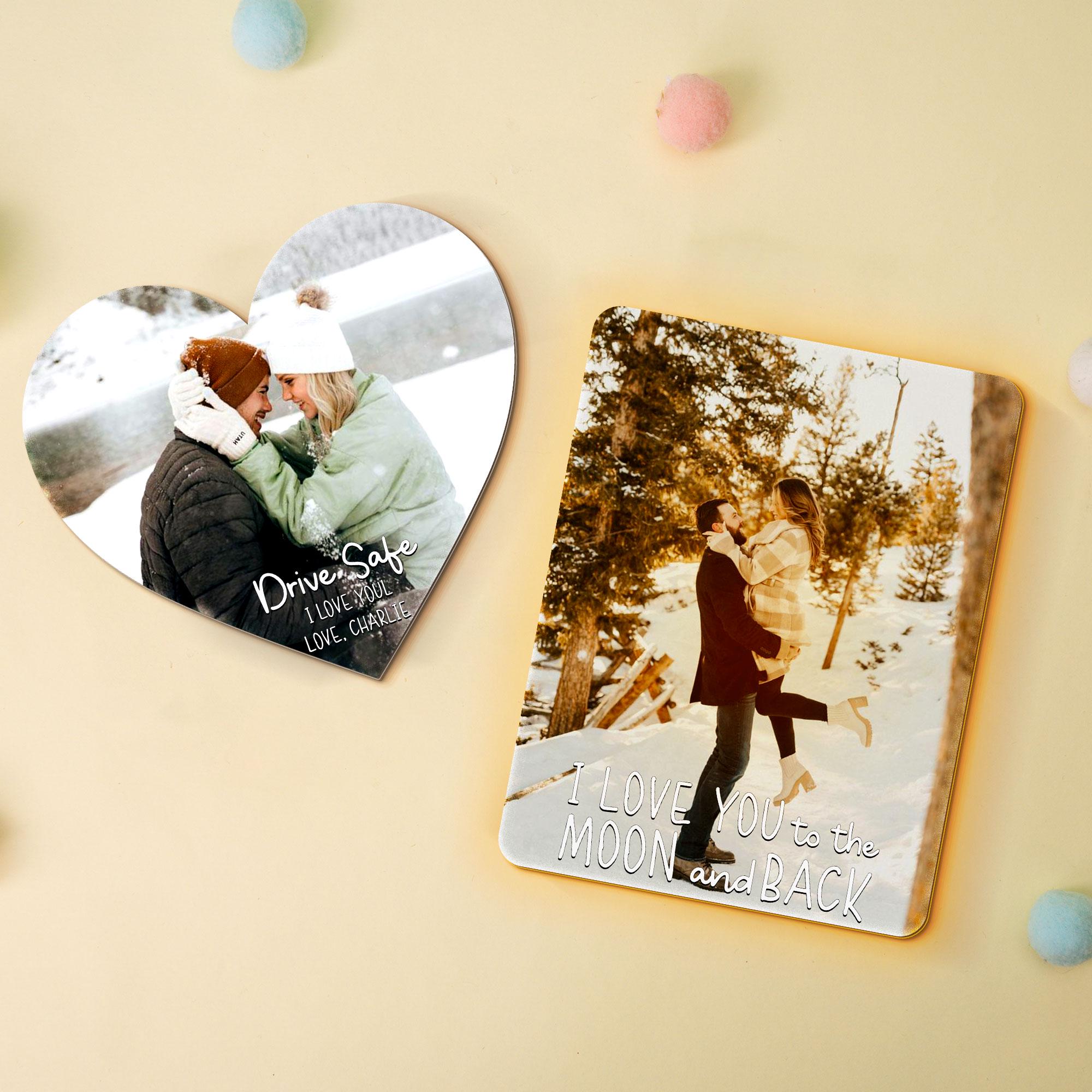 Custom LED Car Visor Clip with Photo, Personalized Car Visor Photo Plaque with LED Light, Clip for Car, Valentine Gift, Gift For Him CV22