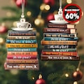 Personalized Christmas Book Name Ornament, Book Lover Gift, Bookworm Gifts, 2025 Christmas Ornaments - Flat Printed Acrylic Ornament, CF163 product logo