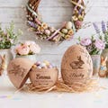 Personalized Fillable Wooden Easter Egg, Custom Name Engraved Hollow Egg 2026, Baby First Easter Keepsake Gift, Easter Basket Stuffer Decor product logo