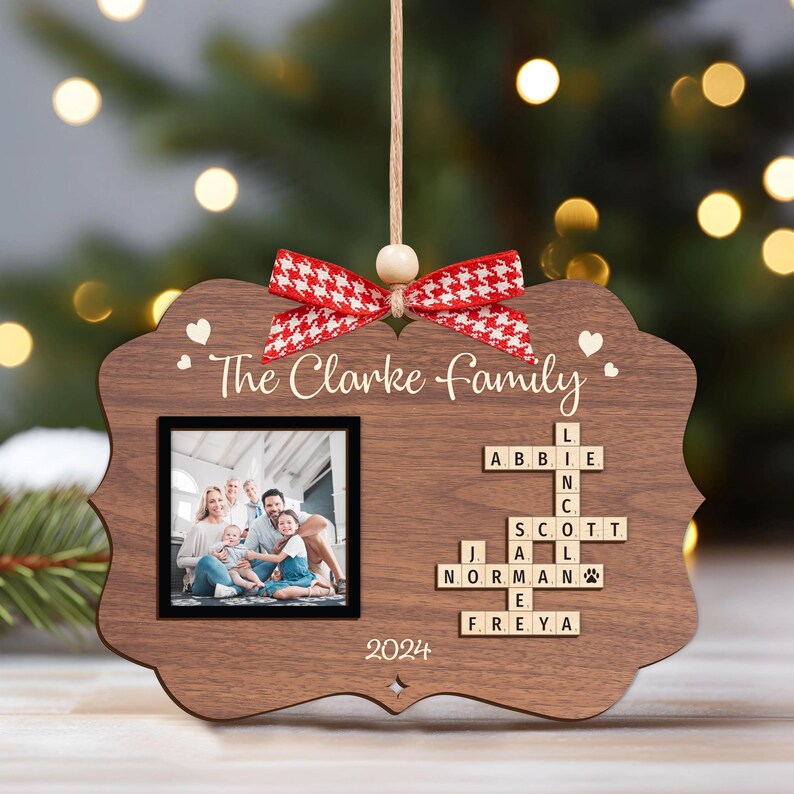 Personalized Crossword Puzzle Gift for Family, Family Crossword Puzzle