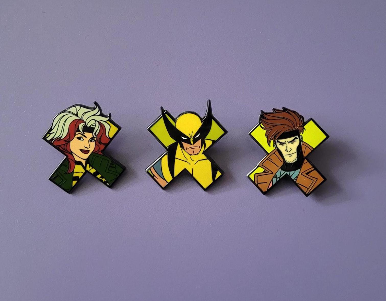 Rogue and Gambit Pin - Etsy