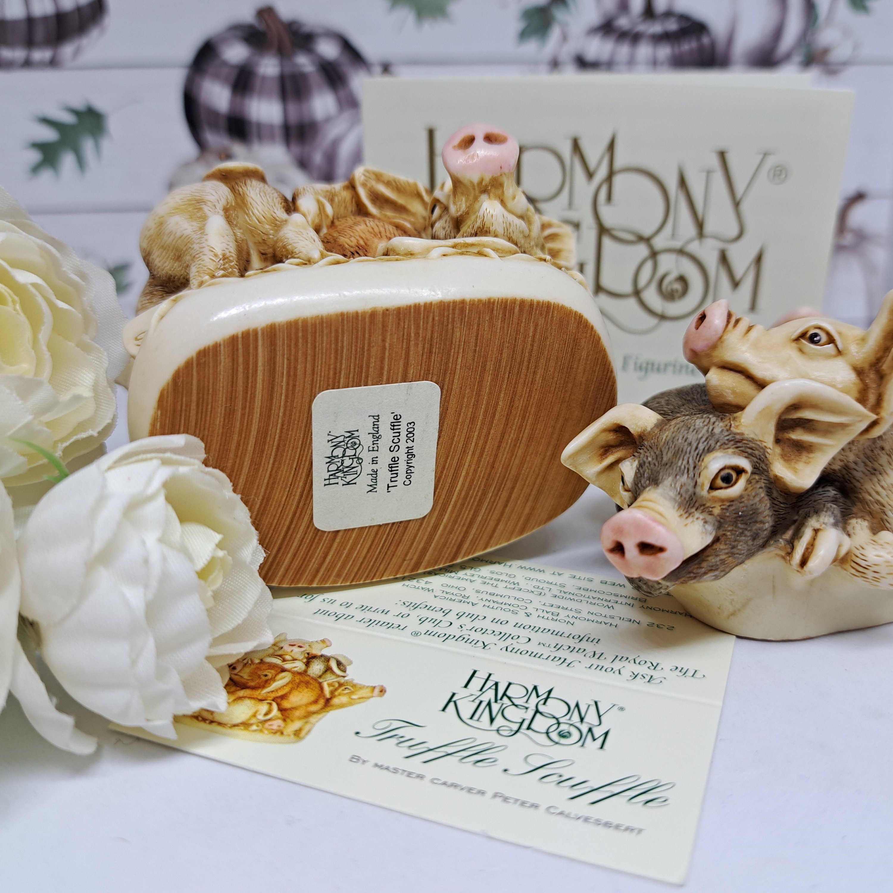 Harmony Kingdom Box Figurine, Truffle Scuffle, Collectible Farm