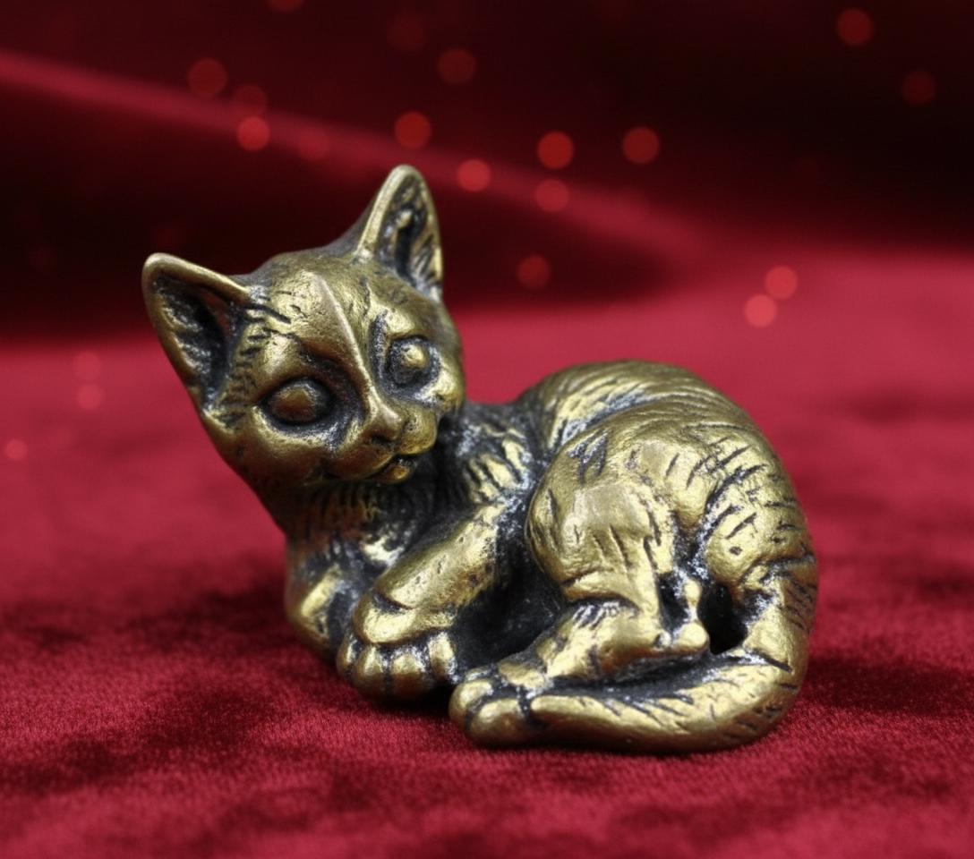 Lot De 3 Figurines Chat - Bibelots Décoratifs - Occasion - Marque Générique
