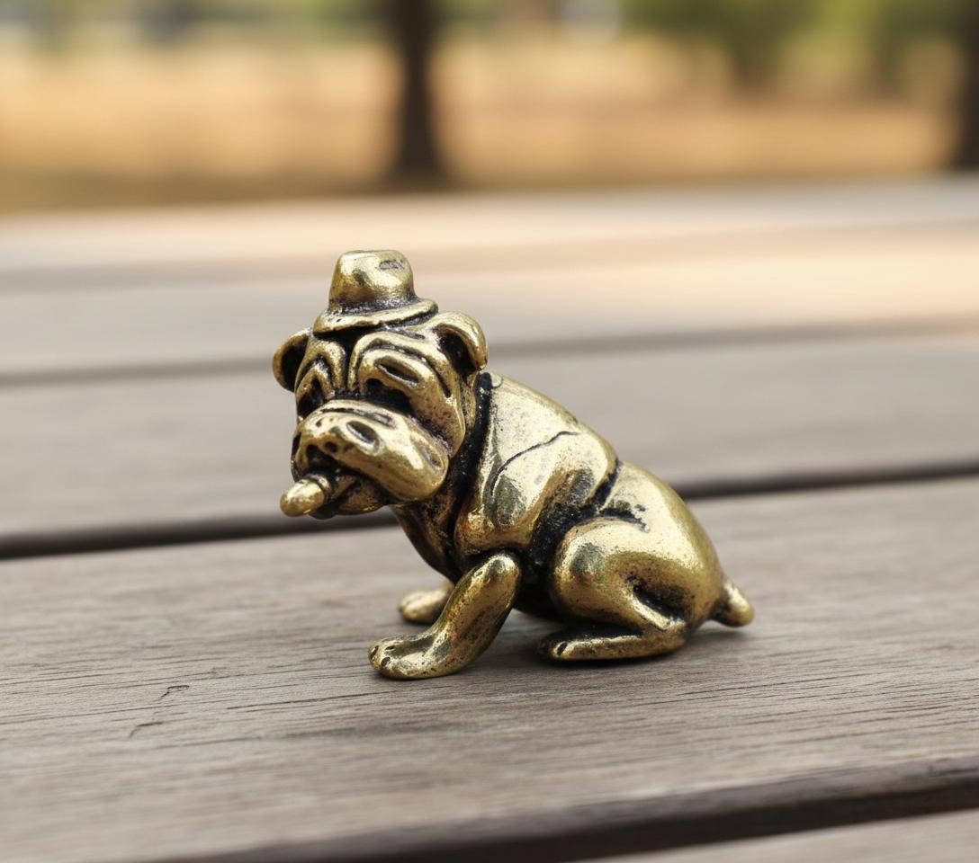 Vintage Brass Bulldog - Etsy