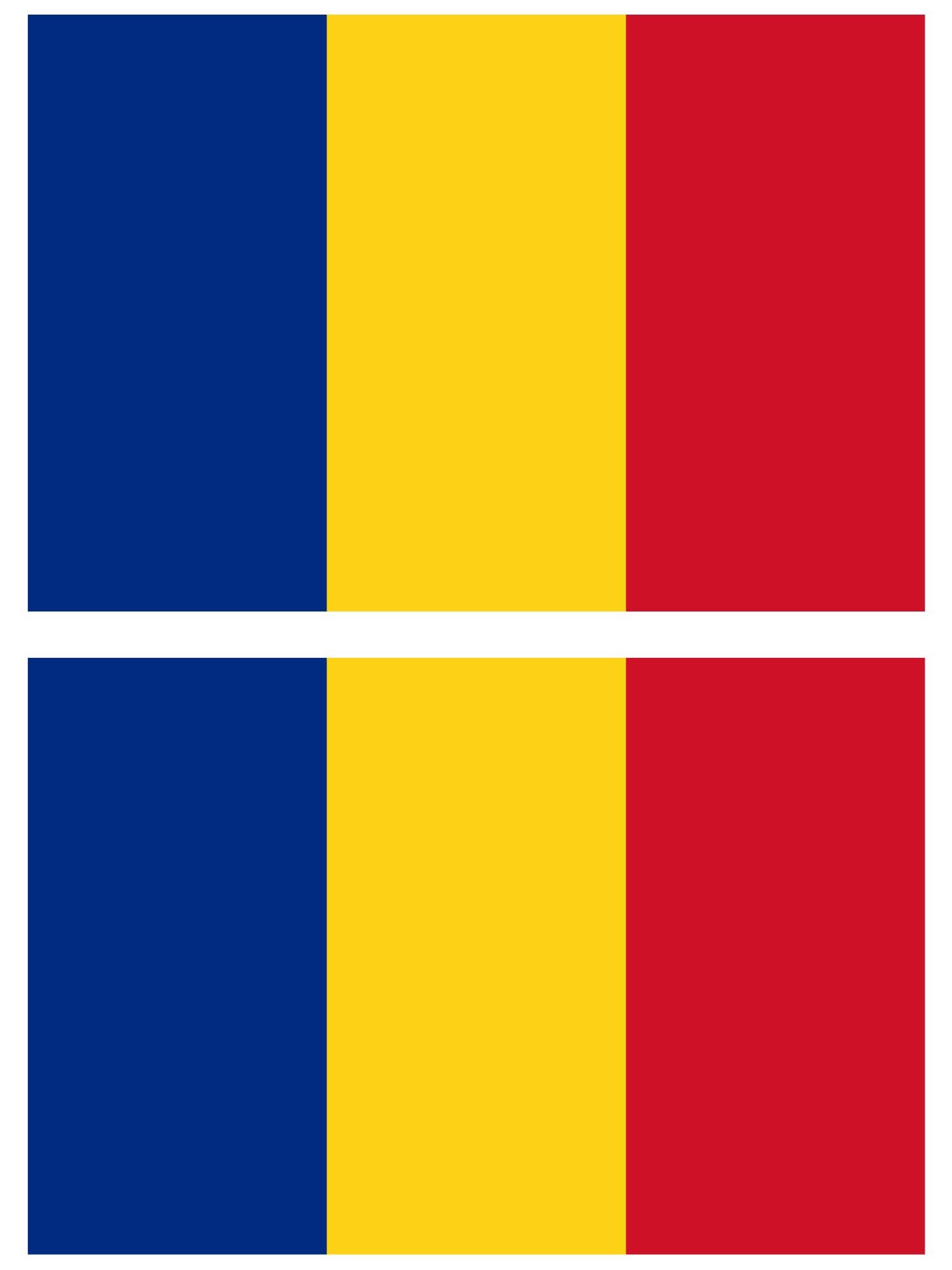 Romania Flag Matte Vinyl Sticker Sheet 6x8 Durable Water Resistant ...