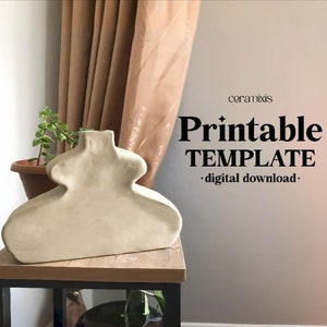 Vase Platte Gebäude Vorlage | Keramik Vorlage | Keramikwerkzeuge für Anfänger | Lehmvorlagen für Plattenbau Tutorial | DIY Keramik