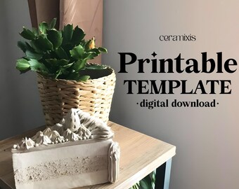 Slice Cake Jar Slab Building Template | Pottery Template | Valentine&#39;s Day Ceramic Ideas | Trinket Boxes | Fake Cake Jar | Jewelry Organizer