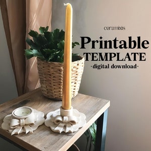 Bow Candle Holders Slab Building Template | Pottery Template | Valentine&#39;s Day Ceramic Idea | Ceramics Tools for Beginners