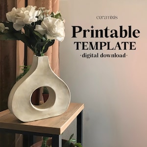 Vase Platte Gebäude Vorlage | Keramik Utensilo | Keramikwerkzeuge für Anfänger | Tonvorlagen für Plattenbau Tutorial DIY Keramik