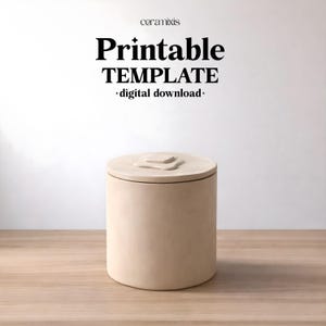 Modèle de construction de dalles Butter Keeper | Modèle de poterie | Outils en céramique | Fabrication manuelle | Téléchargement numérique