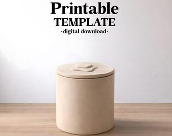 Butter Keeper Pottery Template, Ceramic Slab Building, Digital Download