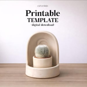 Wall Altar  Slab Building Template | Pottery Template | Ceramic Tools | Handbuilding | Digital Download | Plant Shelf