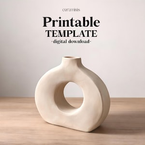 Vase Pottery Template, Ceramic Slab Building, Digital Download