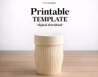 Deckeldose Keramik Vorlage, Keramikplatte Gebäude, digitaler Download