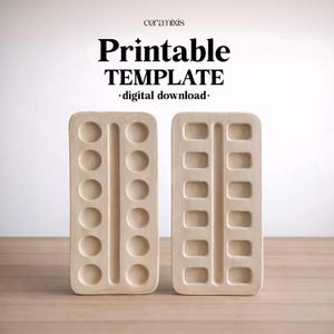 Plantilla de construcción de losas con paleta de pintura / Plantilla de cerámica / Herramientas de cerámica / Construcción manual / Descarga digital