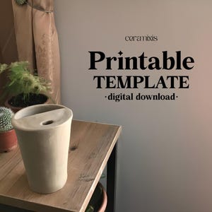 Travel Mug Slab Building Template | Ceramics Tools | Clay Templates Slab Building | DIY Ceramics | Ceramics Gift | Pottery Template