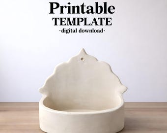 Plantilla para portavelas de altar, construcción de losas de cerámica, descarga digital