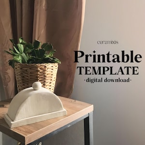 Butter Stick Dish Slab Building Template | Pottery Template | Ceramic Tools for Beginners | Clay Templates Tutorial | Easy DIY Ceramic