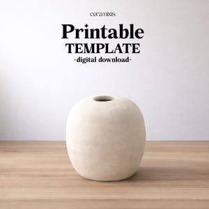 Moon Vase Slab Building Template | Pottery Template | Ceramic Tools | Handbuilding | Digital Download