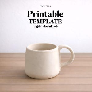 Mug Slab Building Template | Pottery Template | Ceramic Tools | Handbuilding | Digital Download