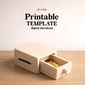 Streichholzschachtel-Keramik-Vorlage, Keramikplatten-Gebäude, Video-Tutorial, digitaler Download