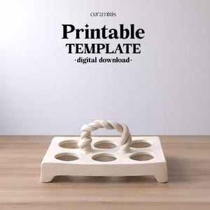 Egg Holder Slab Building Template | Pottery Template | Ceramic Tools | Handbuilding | Digital Download