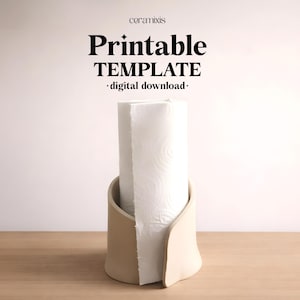 Paper Towel Holder Slab Building Template | Pottery Template | Ceramic Tools | Handbuilding | Digital Download