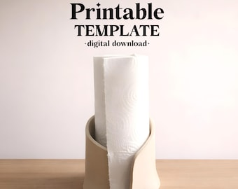 Papierhandtuchhalter Keramik Vorlage, Keramikplatte Gebäude, digitaler Download