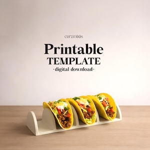 Taco Halter Keramik Vorlage, Keramikplatte Gebäude, digitaler Download