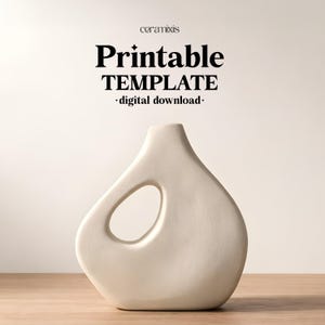 Plantilla para construir jarrones / Plantilla de cerámica / Herramientas de cerámica / Construcción manual / Descarga digital