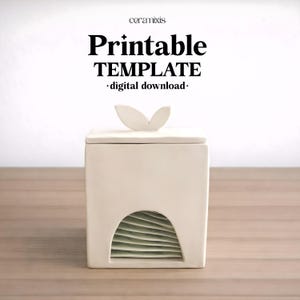 Teebeutelspender Platte Gebäude Vorlage | Keramik Vorlage | Keramikwerkzeug | Handarbeit | Digitaler Download