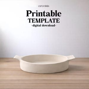 Mall för byggnation av ugnsformsplatta | Keramikmall | Keramiska verktyg | Handbygge | Digital nedladdning