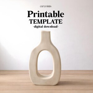 Vase Pottery Template, Ceramic Slab Building, Digital Download