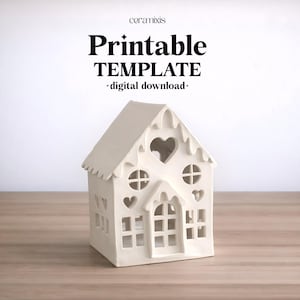 Plantilla para construir candelabros navideños / Plantilla de cerámica / Herramientas de cerámica / Construcción manual / Descarga digital