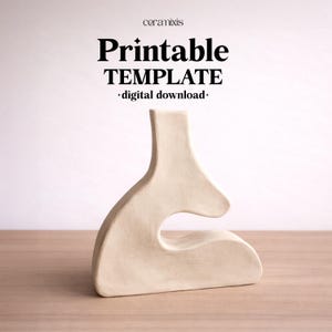 Vase Pottery Template, Ceramic Slab Building, Digital Download
