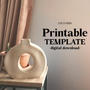 Vase Platte Gebäude Vorlage | Keramik Vorlage | Keramikwerkzeuge für Anfänger | Lehmvorlagen für Plattenbau Tutorial | DIY Keramik