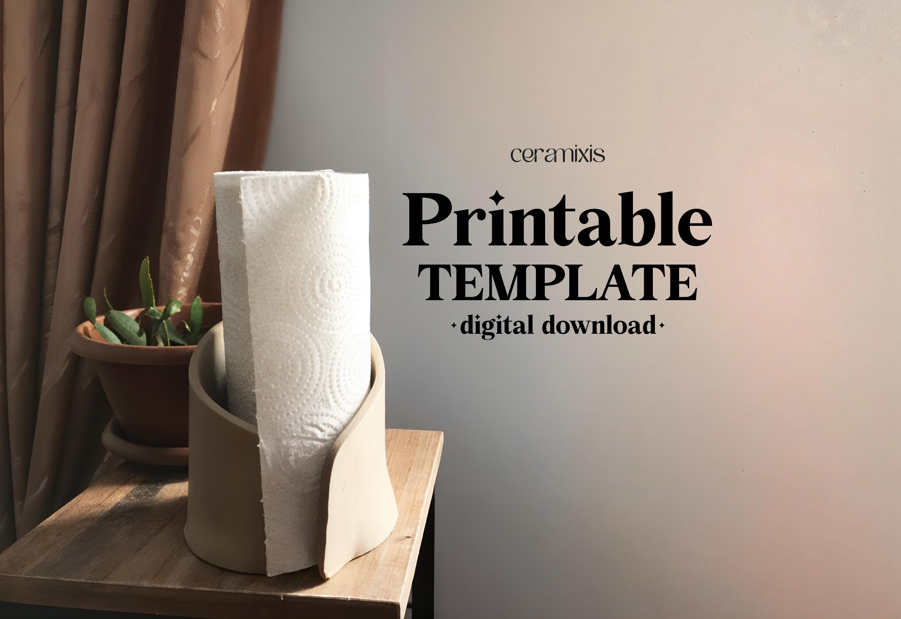 Paper Towel Holder Slab Building Template | Pottery Template | Ceramic Tools for Beginners | Clay Templates Tutorial | Towel Rack