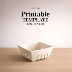 Berry Bowl Slab Building Template | Pottery Template | Ceramis Tools | Handbuilding  | Mini Colander | Digital Download