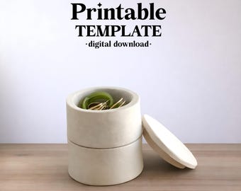 Jewelry Box Pottery Template, Ceramic Slab Building, Digital Download