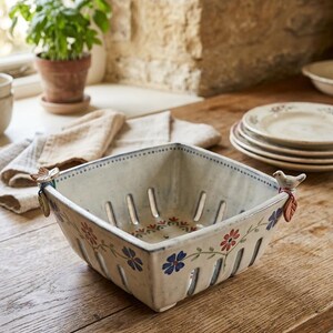 Berry Bowl Pottery Template, Mini Colander, Ceramic Slab Building, Digital Download image 8
