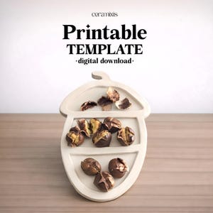 Acorn Plate Slab Building Template | Pottery Template | Ceramic Tools | Handbuilding | Digital Download