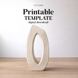 Modello per vaso in ceramica, creazione di lastre di ceramica, download digitale