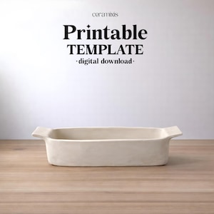 Mall för byggnation av ugnsformsplatta | Keramikmall | Keramiska verktyg | Handbygge | Digital nedladdning