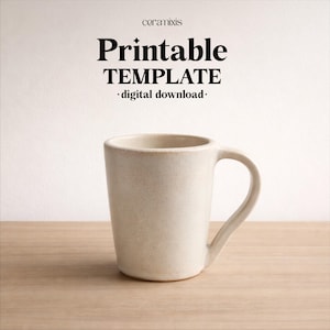 Plantilla para tazas de cerámica, construcción de losas de cerámica, descarga digital