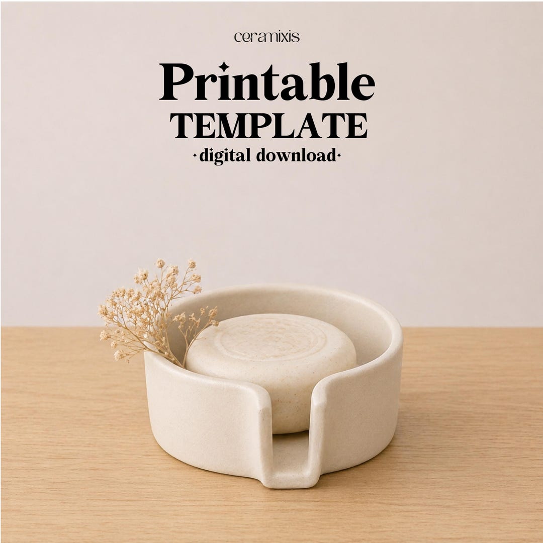 Self Draining Soap Dish Pottery Template, Ceramic Slab Building ...