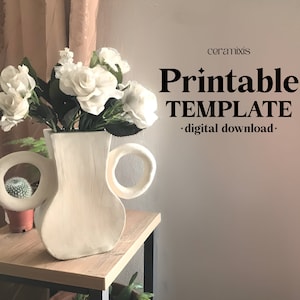 Vase Platte Gebäude Vorlage | Keramik Utensilo | Keramikwerkzeuge für Anfänger | Tonvorlagen für Plattenbau Tutorial DIY Keramik