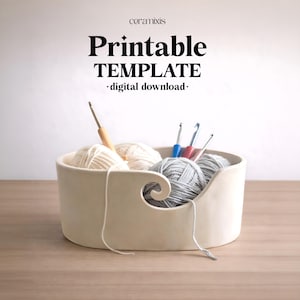 Plantilla para construir un cuenco de lana / Plantilla de cerámica / Herramientas de cerámica / Construcción manual / Descarga digital / Caja de tejido