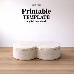 Gabarit de construction de dalles de salière | Modèle de poterie | Outils en céramique | Fabrication manuelle | Téléchargement numérique