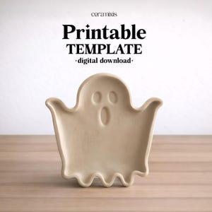 Ghosts Plate Slab Building Template | Pottery Template | Ceramic Tools | Handbuilding | Digital Download | Halloween
