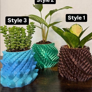 Dragon Planter, 3d Printed Dragon Planter, Dragon Pencil Cup, Dragon Vase, Dragon Scales, Dragon Makeup Brush Holder, Fantasy Dragons